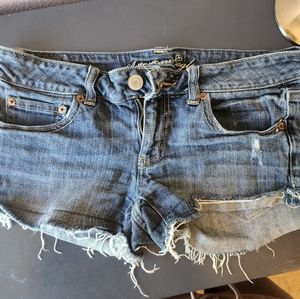 Denim cut off shorts